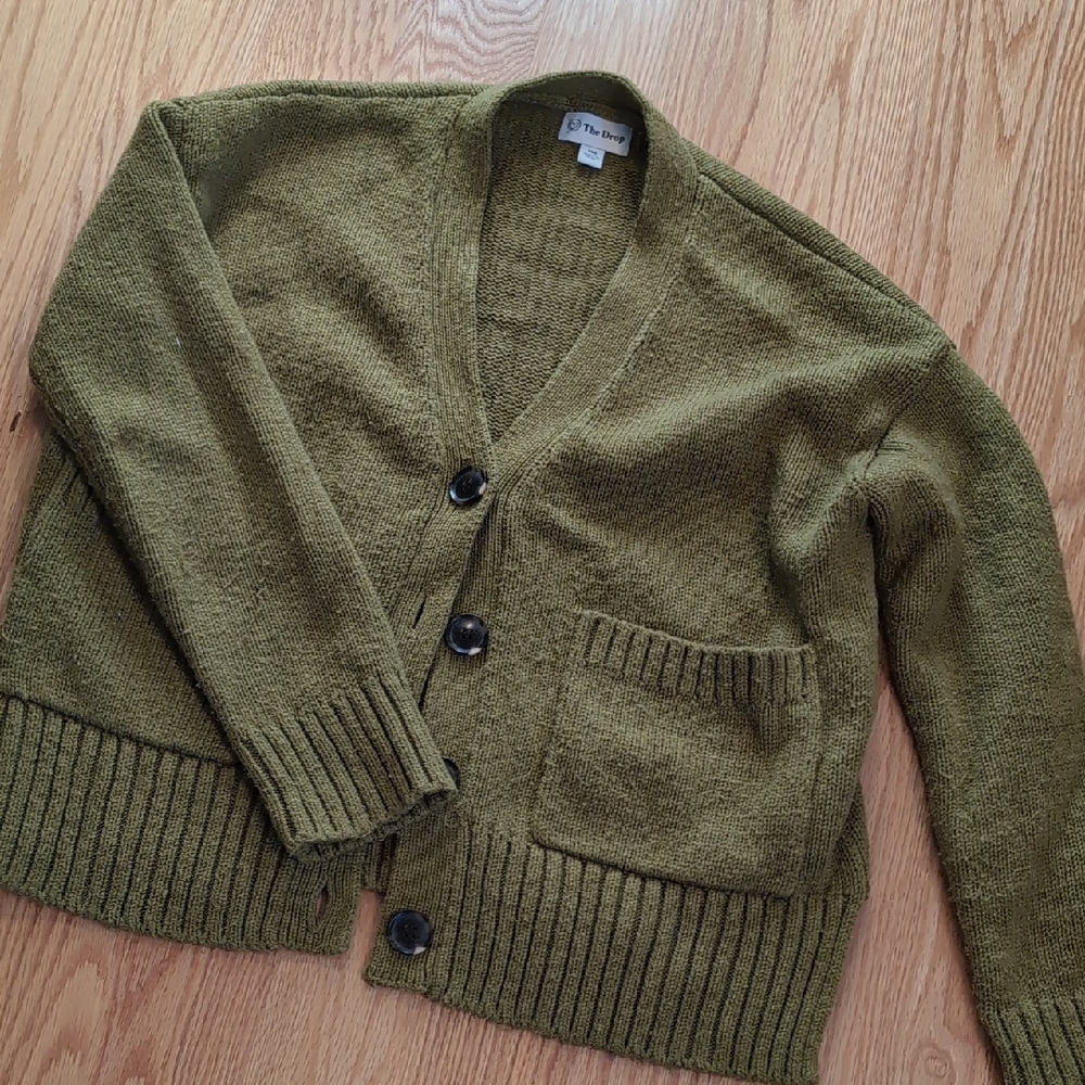 Green Oversized Cardigan Sweater